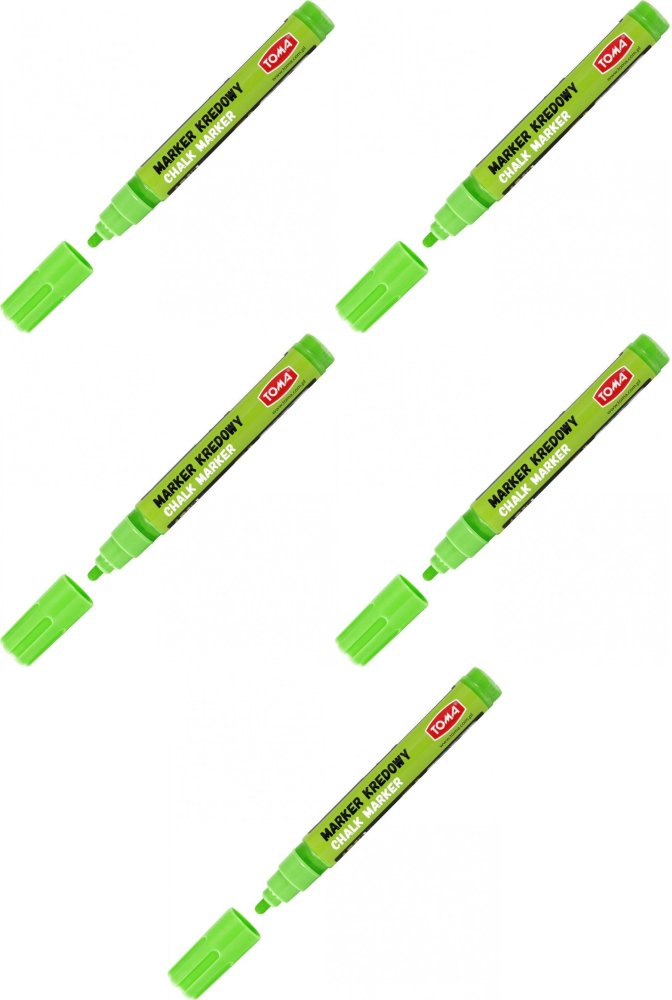 5x Marker kredowy Toma TO-292, okrągła, 4.5mm, zielony