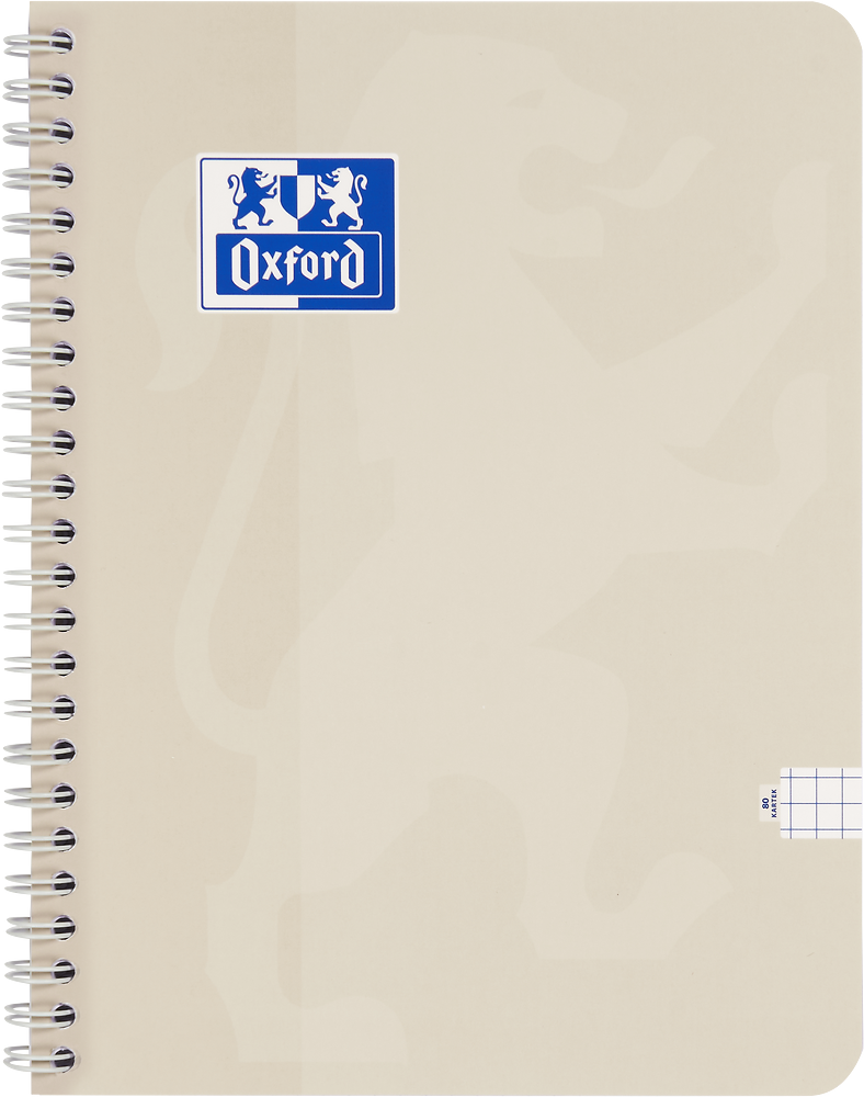 Kołonotatnik Oxford Touch Pastel, A4, w kratkę, 80 kartek, okładka kartonowa, mix kolorów pastelowych