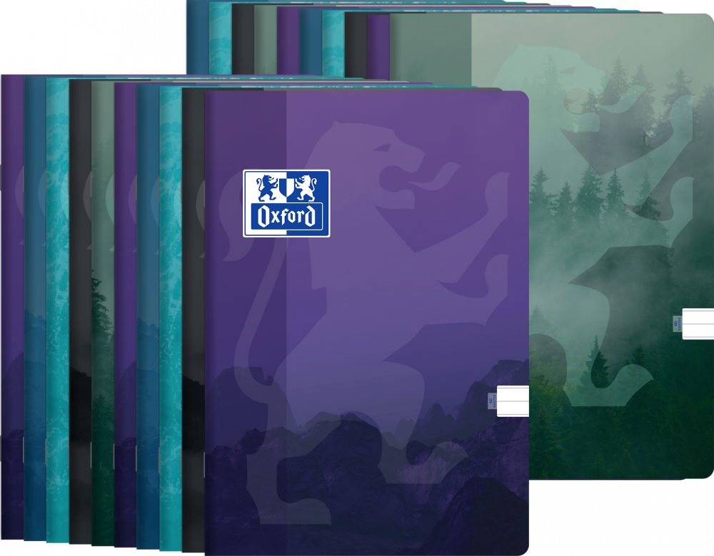 20x Zeszyt w linie Oxford Teen, A5, miękka oprawa, 60 kartek, mix wzorów