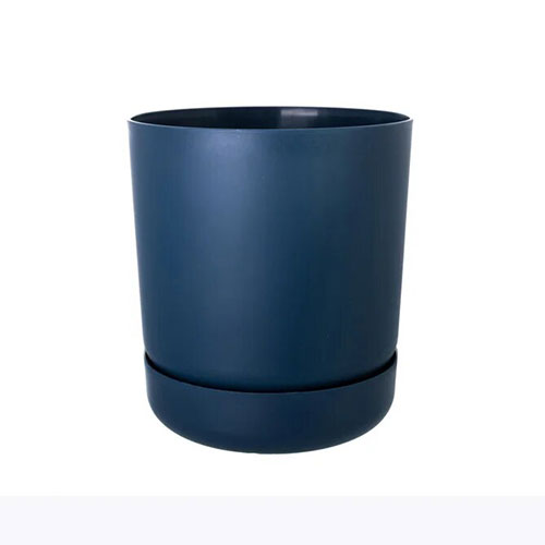 1 buc, Set de ghiveci și farfurie Satina, antracit, 17 cm - : Mod de ambalare: 1 buc