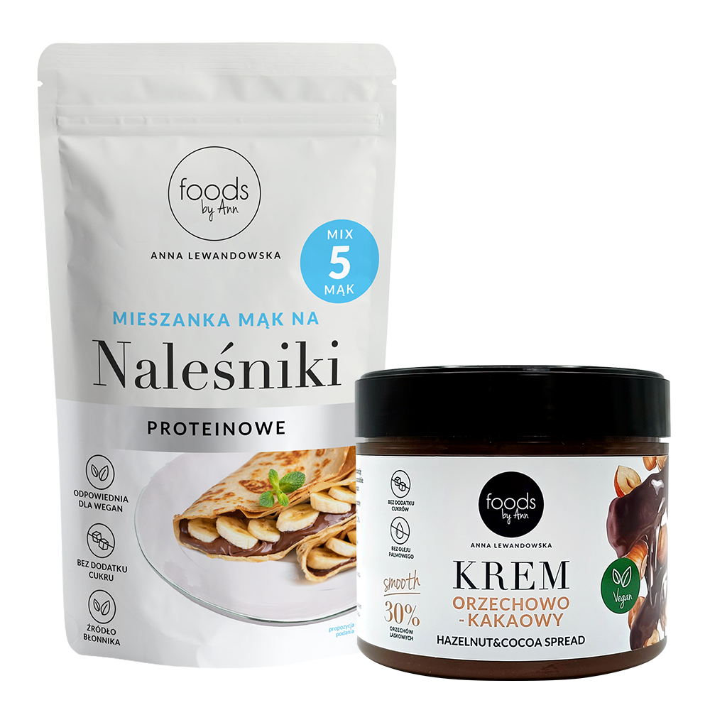 Krem orzechowo-kakaowy smooth 30% + Naleśniki proteinowe