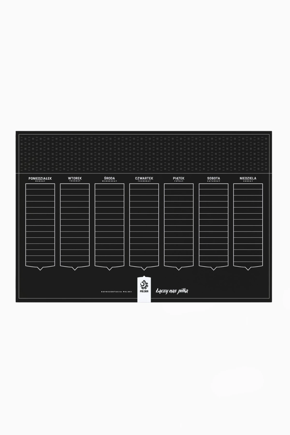 Plakat magnetyczny szklany - plan lekcji PZPN - Czarny