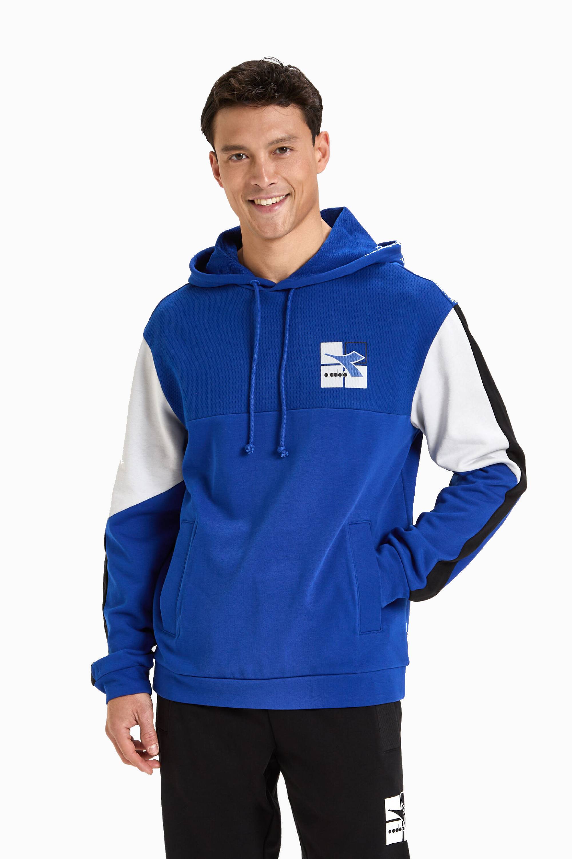 Bluza z kapturem Diadora Sweat Weave - Niebieski