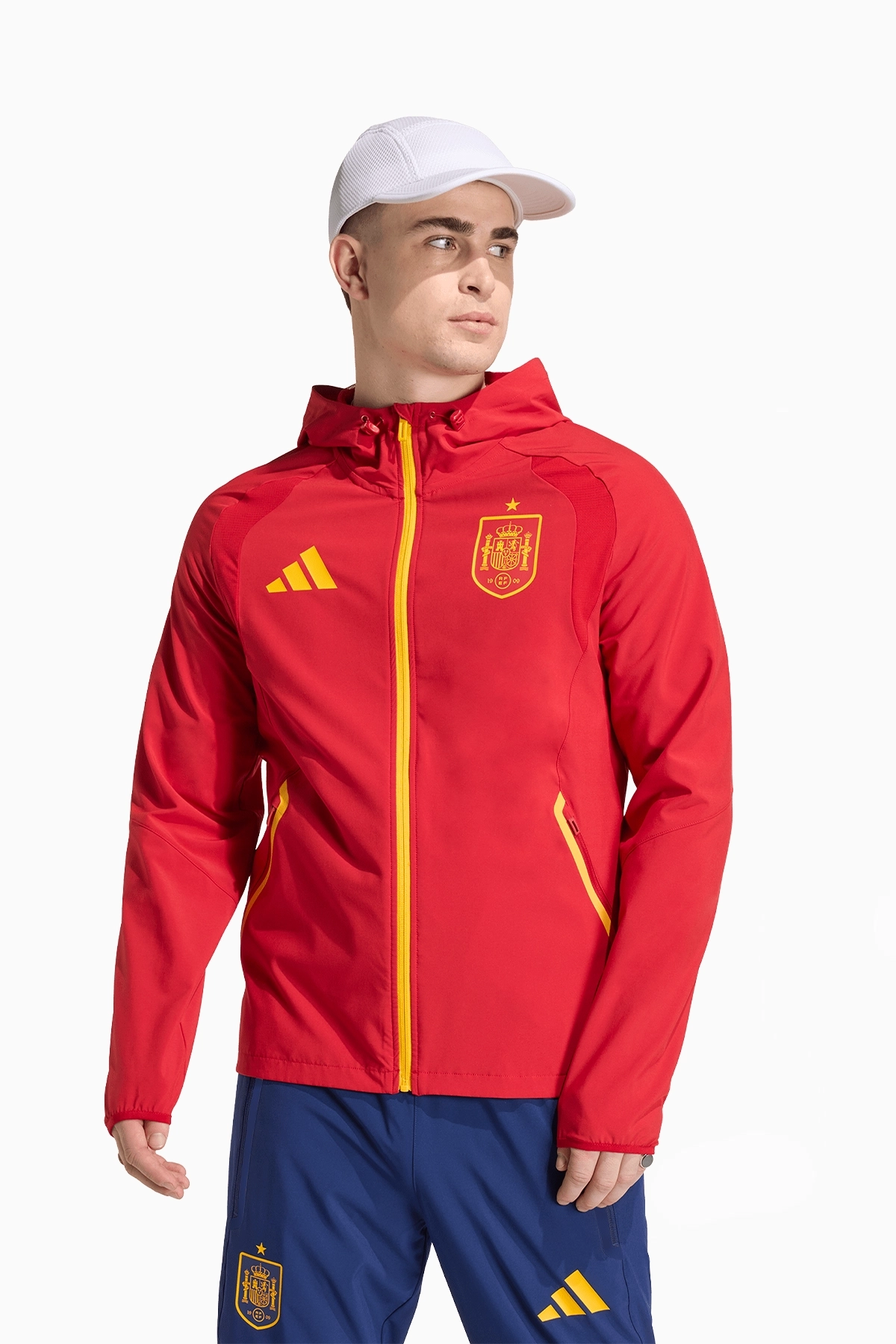 Kurtka Reprezentacji Hiszpanii adidas 2026 Tiro Travel Full-Zip - Czerwony