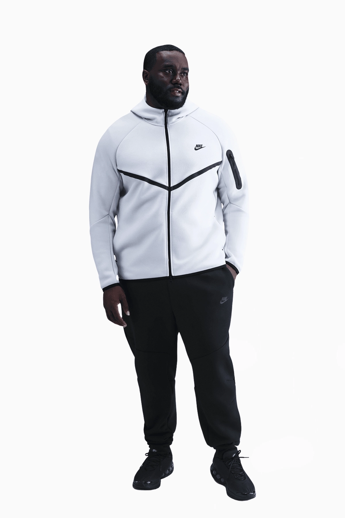 Bluza z kapturem Nike Sportswear Tech Fleece Windrunner - Biały