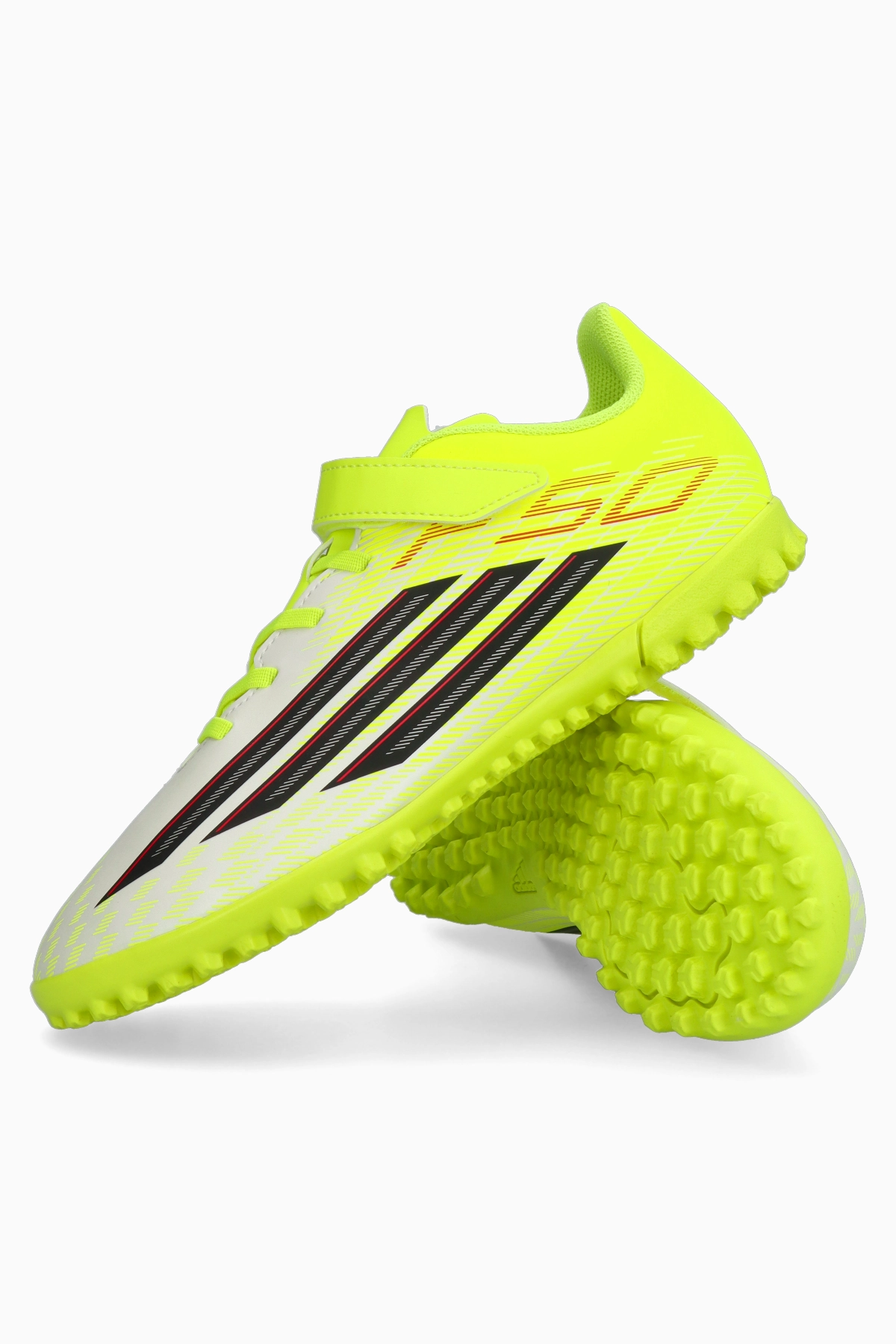 Turfy adidas F50 Club Hook-and-Loop TF Junior - Żółty