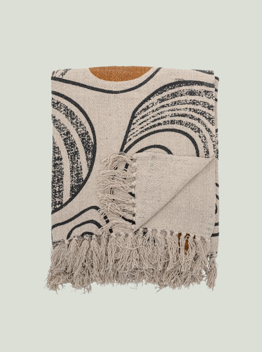 Narzuta Giano, natura, bawełna z recyklingu Bloomingville