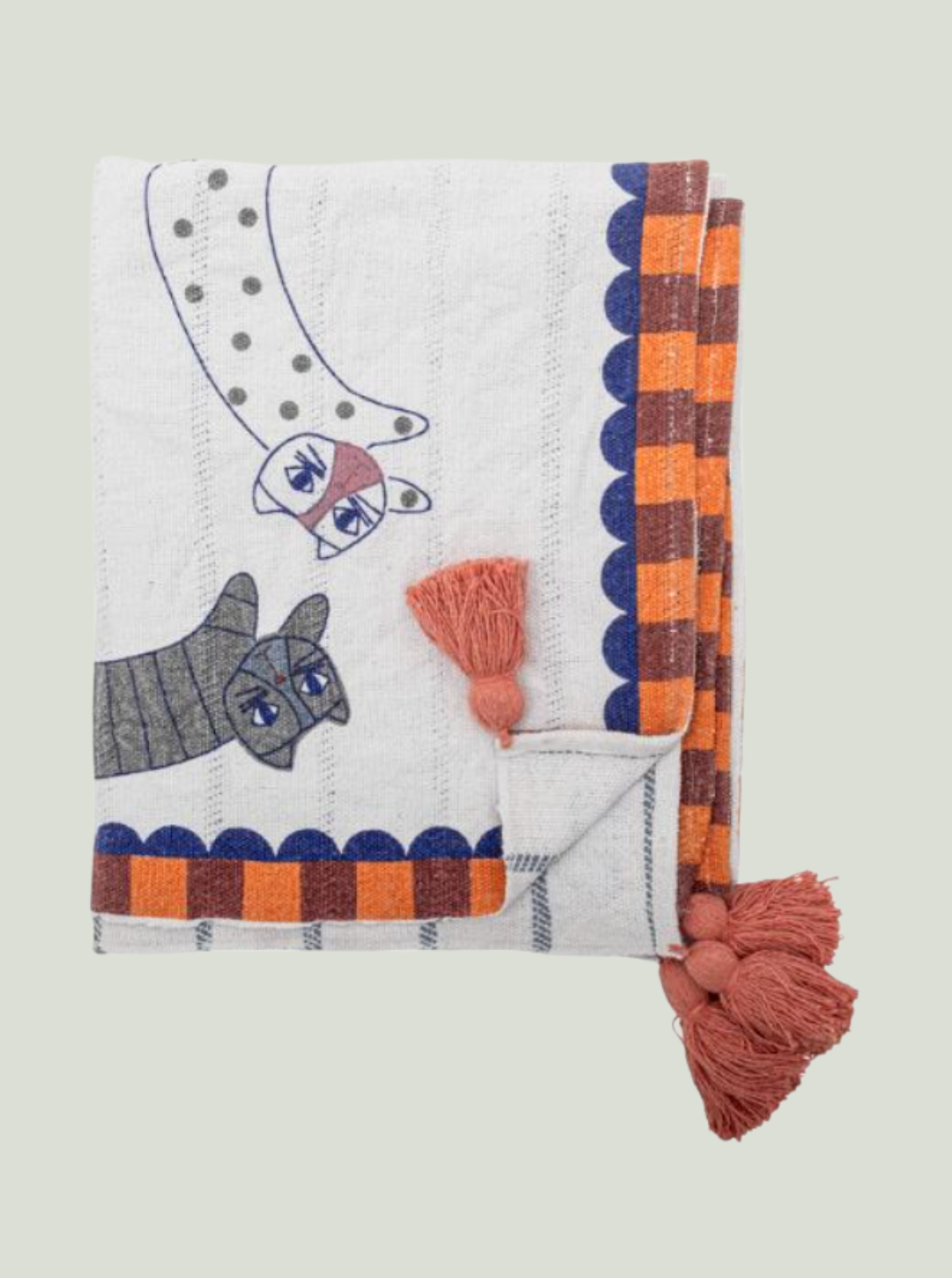 Narzuta Missy Throw, Multi, bawełna z recyklingu Bloomingville