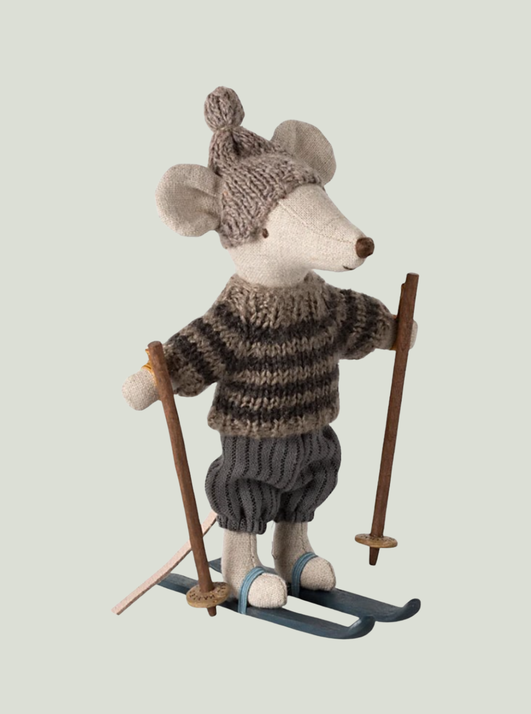 MAILEG Myszka narciarka Winter Mouse, big brother - grey