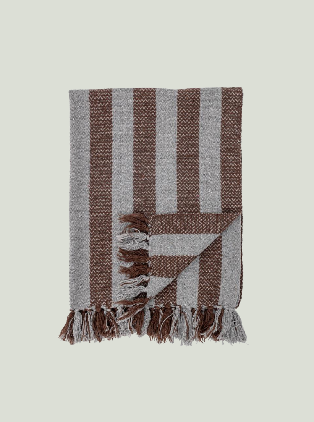 Narzuta Nann, brązowa, bawełna z recyklingu Bloomingville Mini