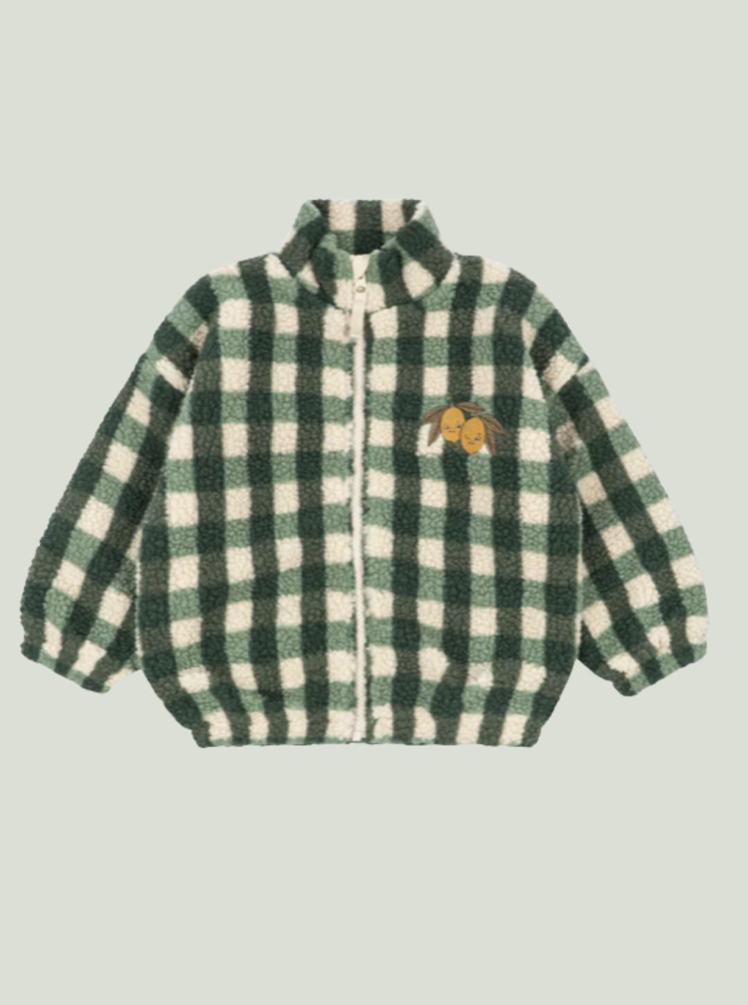Kurtka JODY TEDDY JACKET green check KONGES SLØJD