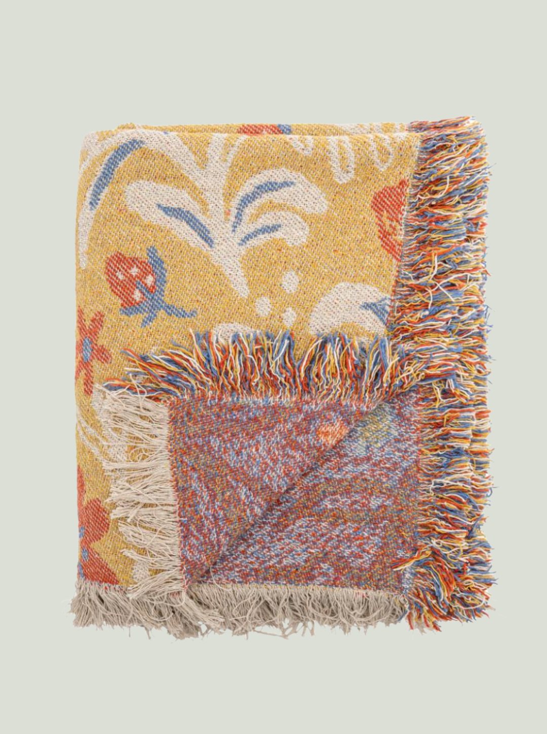Narzuta Reims, wielokolorowa, bawełna z recyklingu Bloomingville