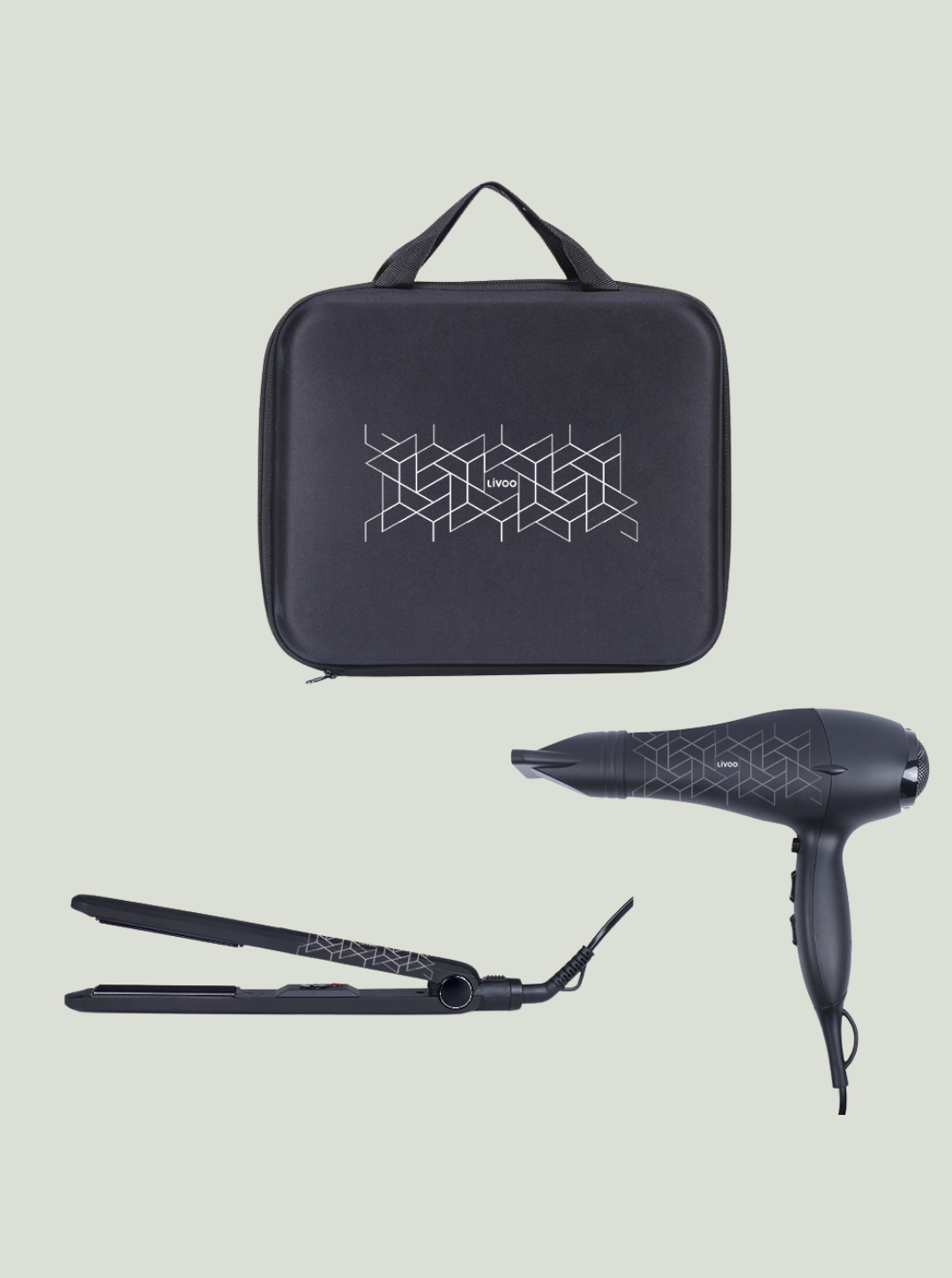 Prostownica i Suszarka do włosów LIVOO - Zestaw