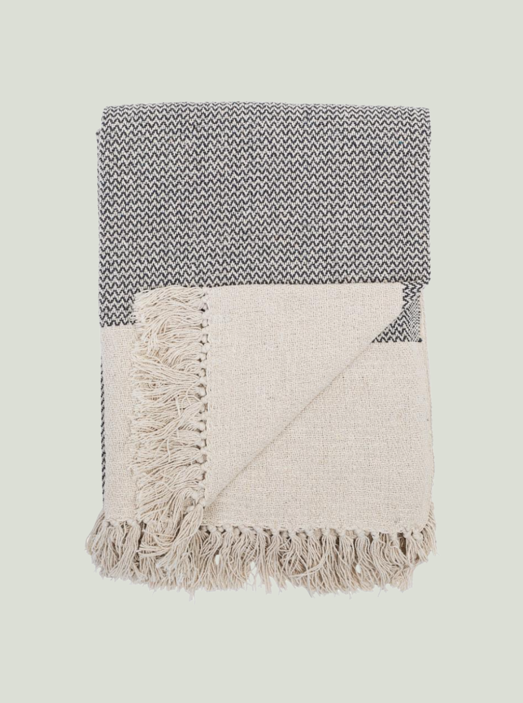 Narzuta Sefanit, grey, bawełna z recyklingu Bloomingville