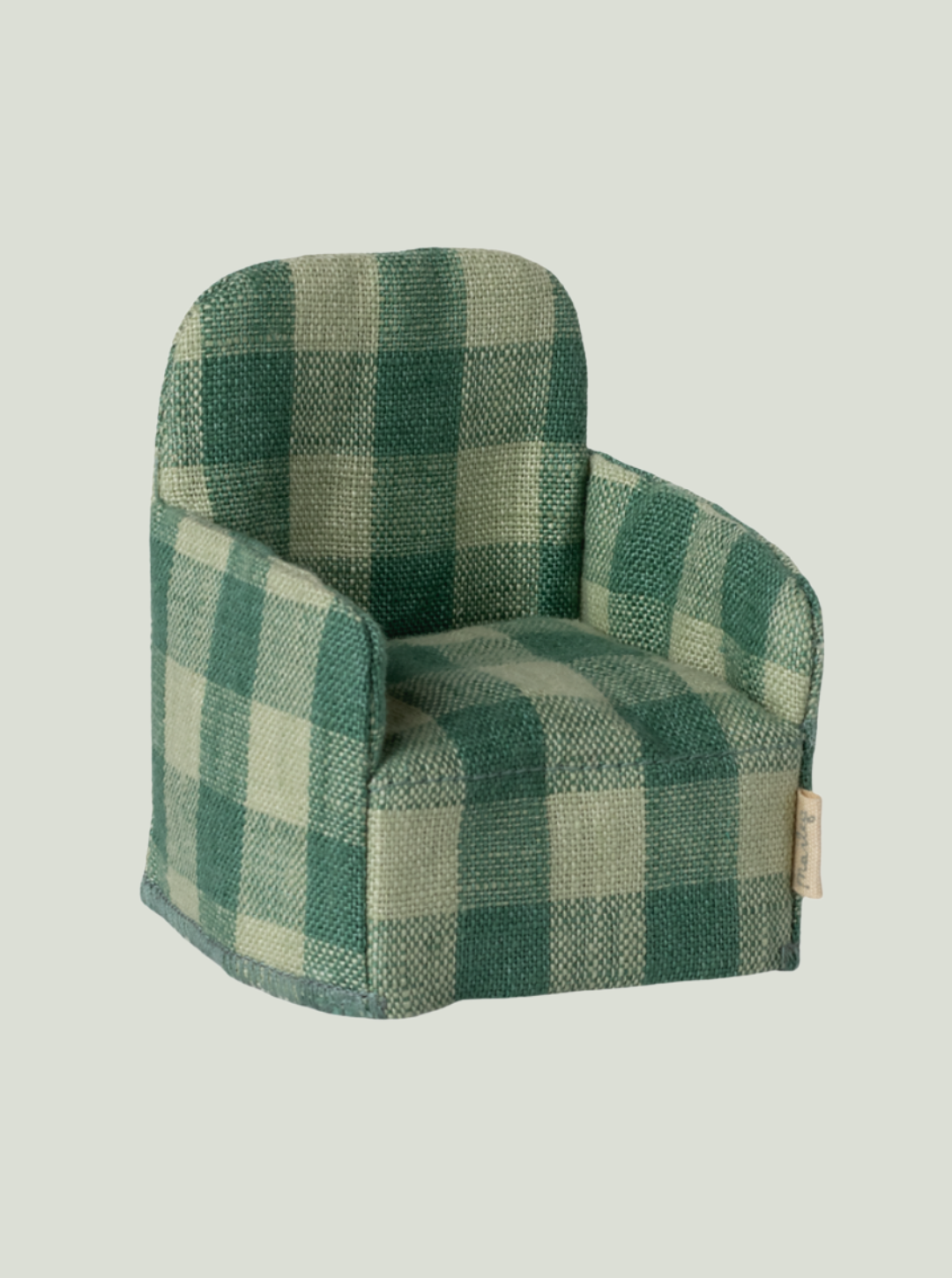 MAILEG Akcesoria dla lalek, Krzesło składane, Myszka - Zielona kratka