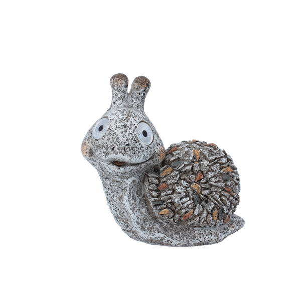 ŚLIMAK szary LED z kolorowymi kamieniami 18x18,5cm