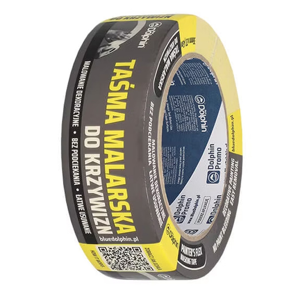 Taśma malarska do krzywizn 36mm x 30yd Blue Dolphin