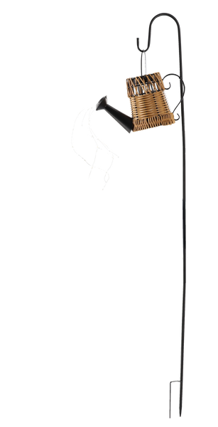 Lampka solarna konewka biały ciepły rattan 33 LED 24,5x110cm