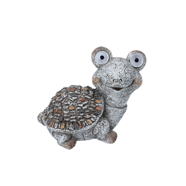 ŻÓŁW szary LED z kolorowymi kamieniami 20x17,5cm