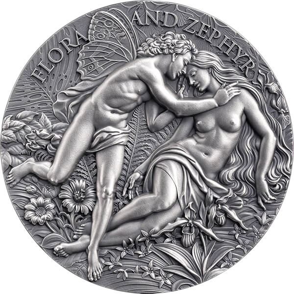 Srebrna moneta Niebiańskie piękno: Flora i Zefir 2 uncje 2026 - wysyłka 24 h! - Mennica Skarbowa
