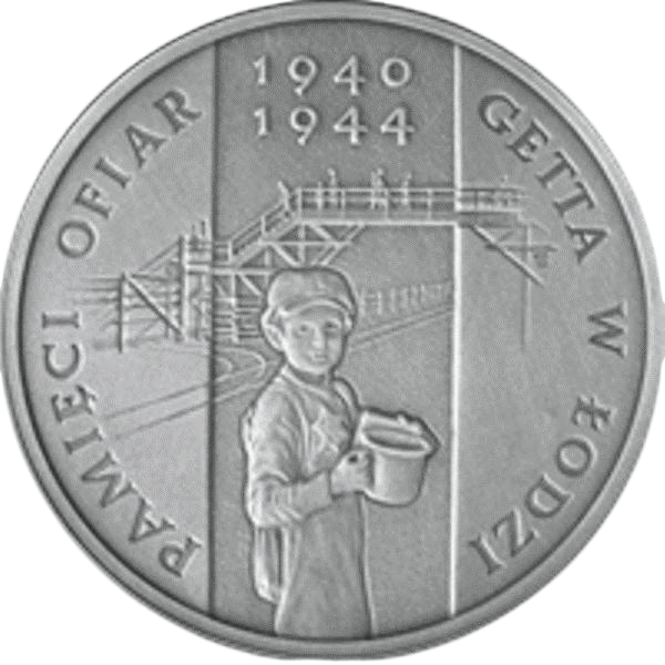 Srebrna moneta Pamięci Ofiar Getta w Łodzi - wysyłka 24 h! - Mennica Skarbowa