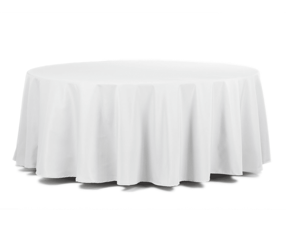 Obrus biały plamoodporny na stół okrągły Fi 290cm