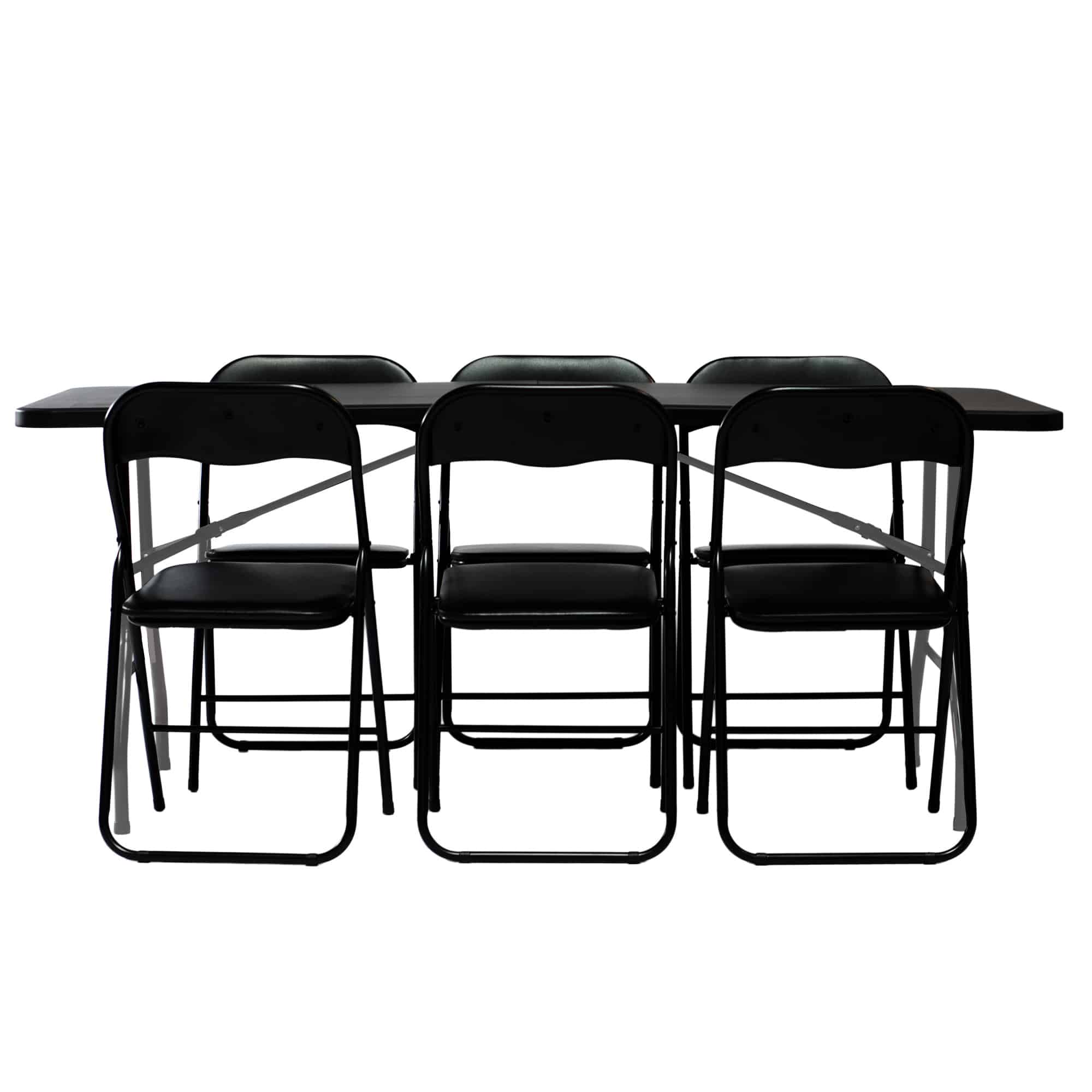 Zestaw mebli cateringowych ogrodowych - stół 200x90cm + 6 krzeseł