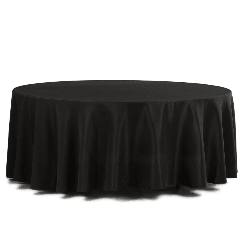 Obrus czarny plamoodporny, na stół okrągły Fi 320