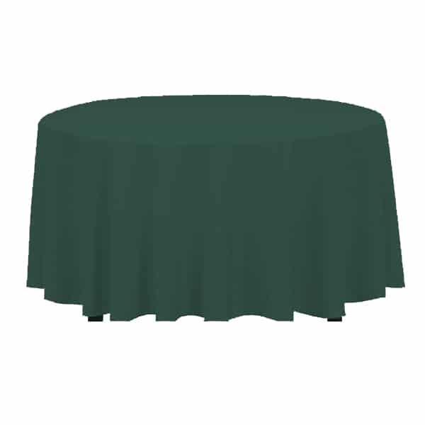 Obrus zielony plamoodporny, na stół okrągły