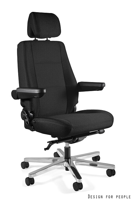 Fotel dyspozytorski TORMENTA 24/7, czarny, tkanina