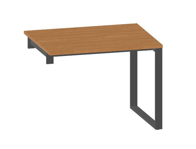 NOTER PZ158 Biurko pojedyncze lewe na nogach o profilu zamkniętym 98,5x80x74h