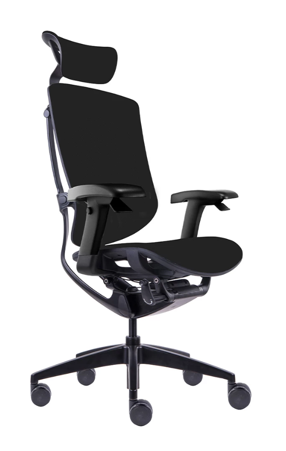 Fotel biurowy MAVEN aluminiowy stelaż czarny