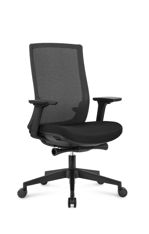 Fotel biurowy FIFTH bez zagłówka czarne
