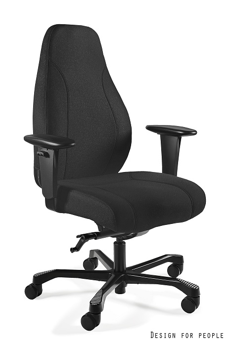 Fotel dyspozytorski PIU M 24/7, czarny, tkanina