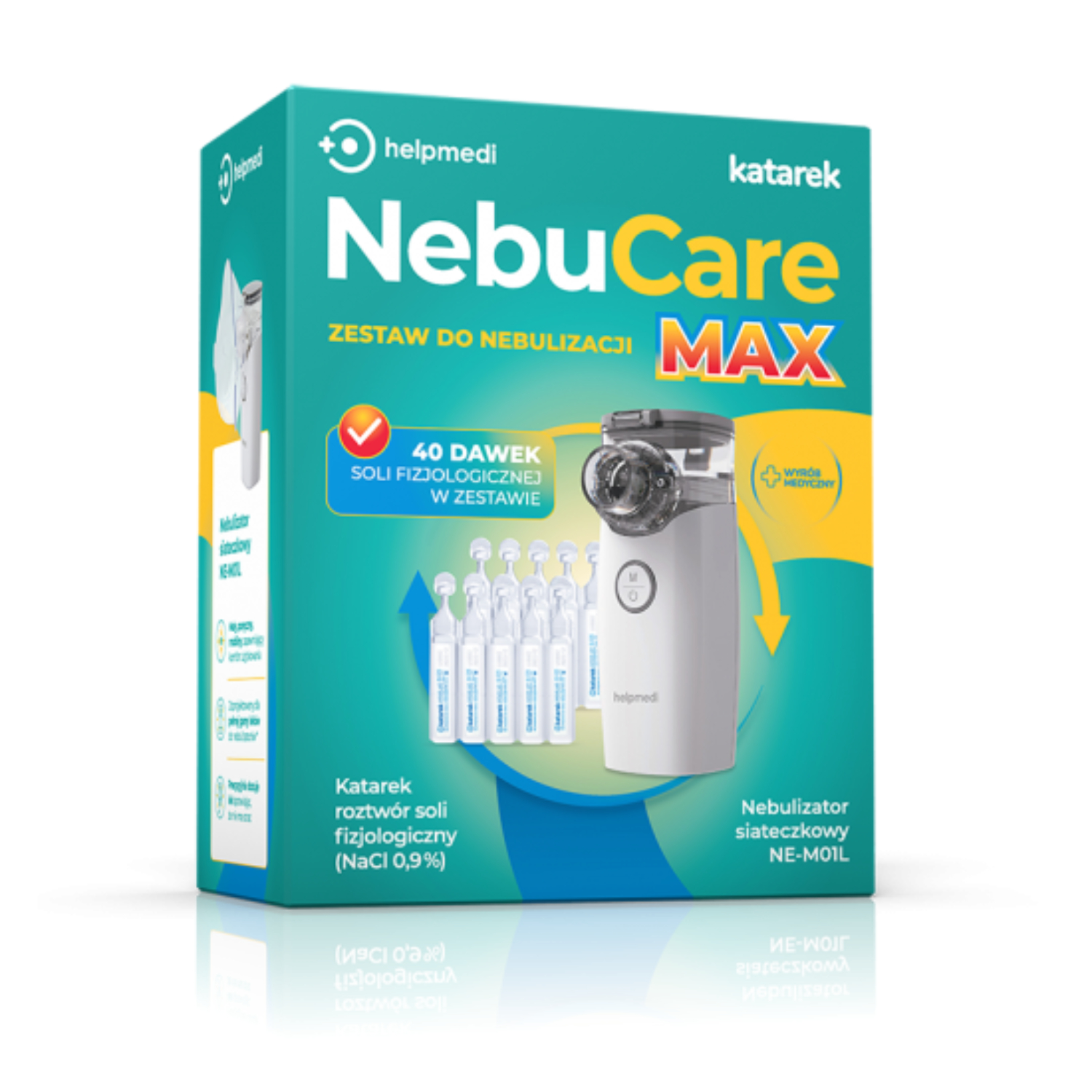 Katarek - nebucare max zestaw do nebulizacji katarek, 1 zestaw
