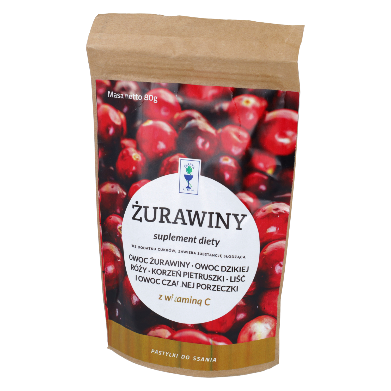 Planta żurawiny, pastylki z żurawiny z witaminą c, 80 g