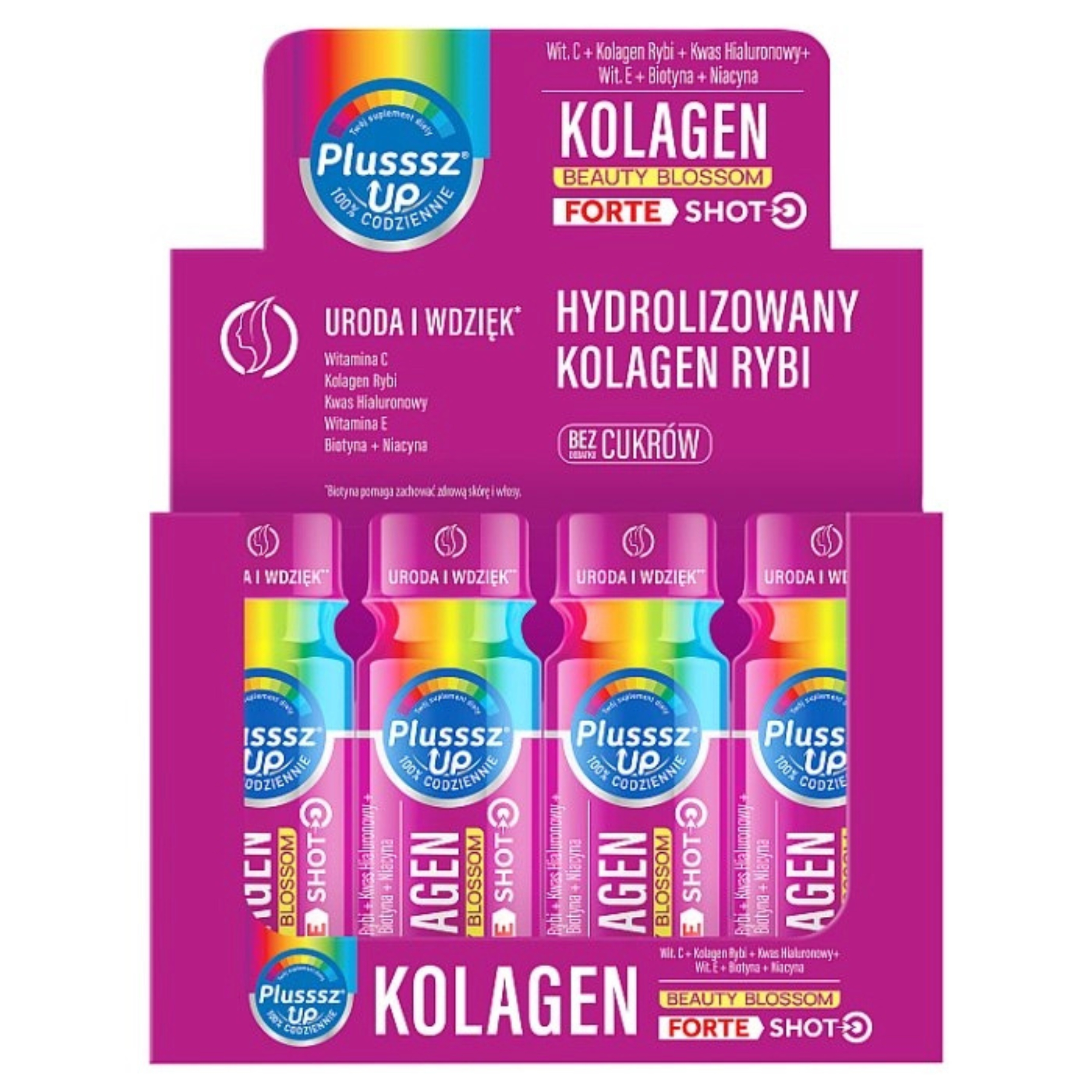 Plusssz up kolagen beauty, shot 12 x 50 ml (data ważności: 15.07.2026)