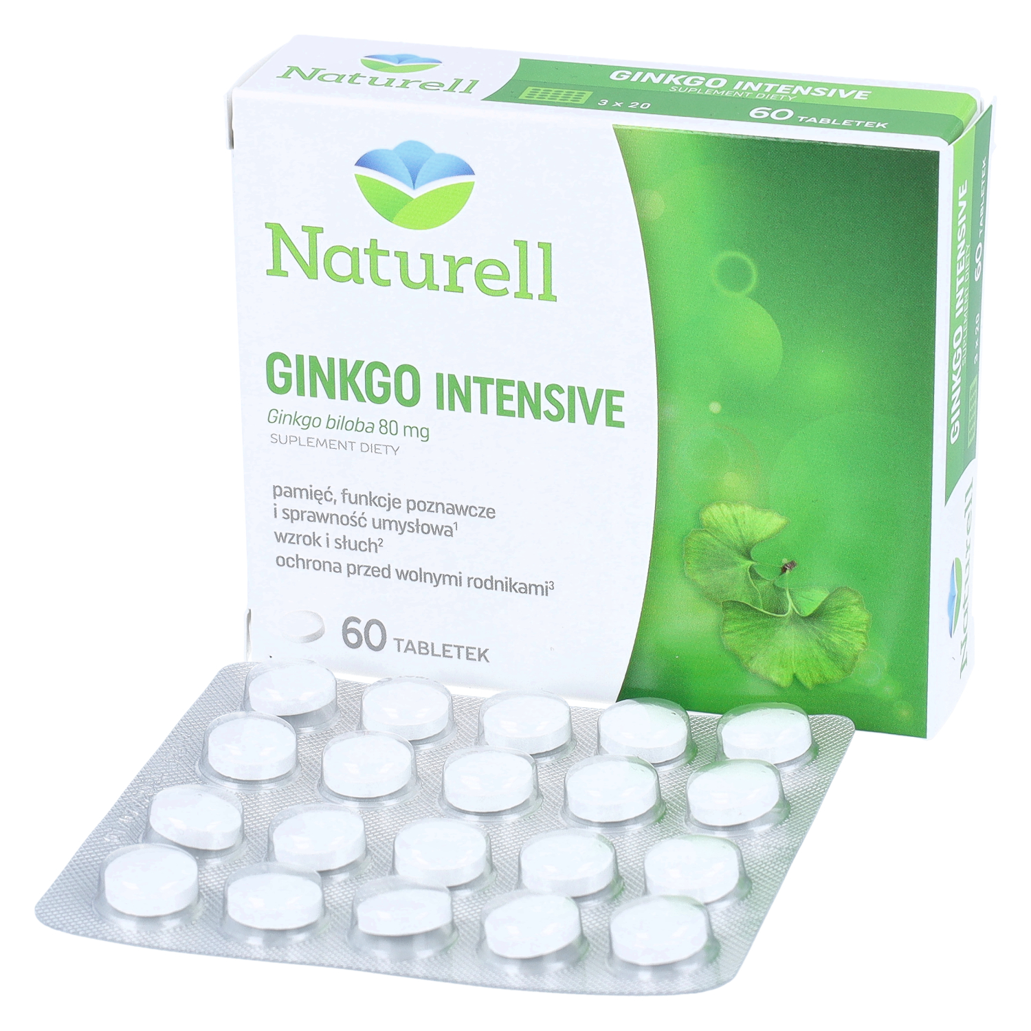 Naturell ginkgo intensive, 60 tabletek