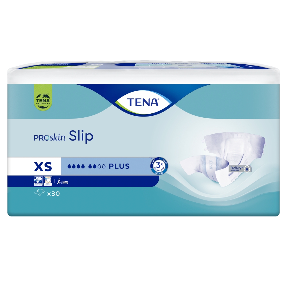 Tena slip proskin plus - pieluchomajtki, rozmiar xs, 30 sztuk