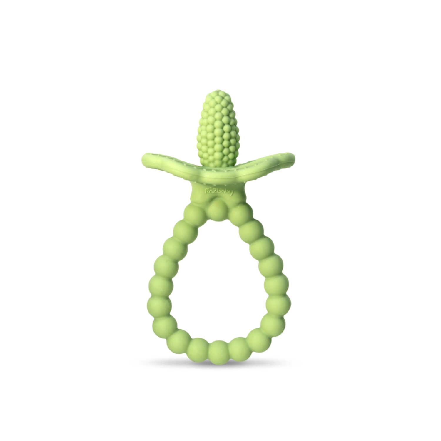 Razbaby - gryzak silikonowy soczysta malina plus zielony, 1 sztuka