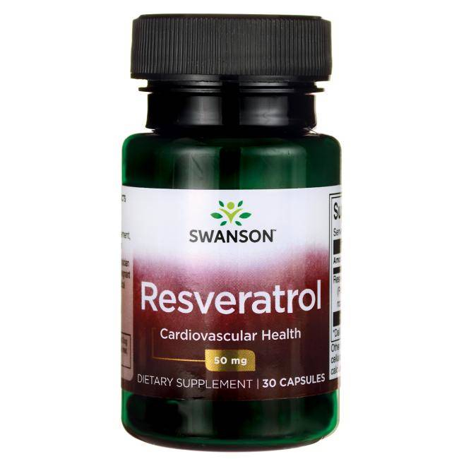 Swanson resveratrol 50 mg, 30 kapsułek