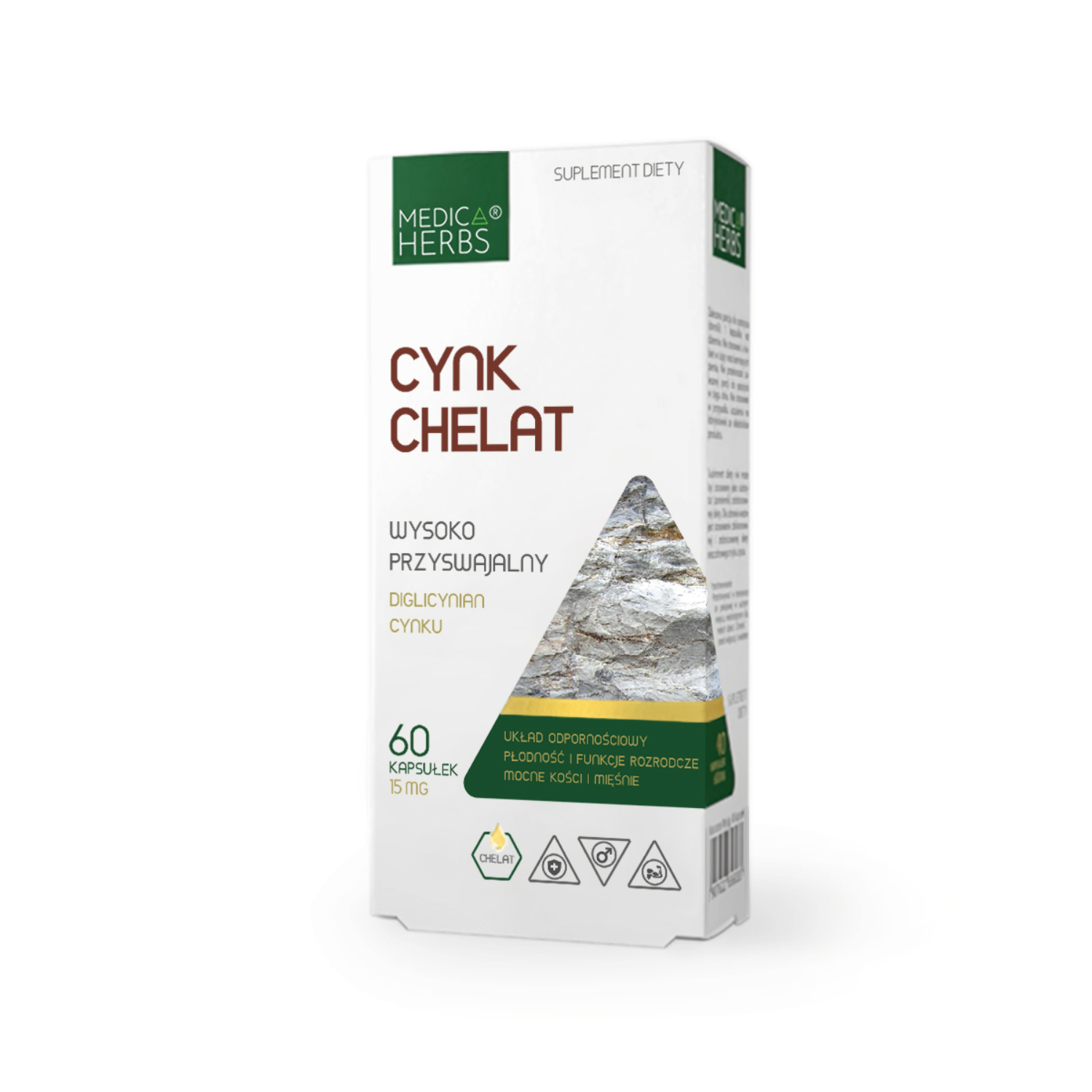 Medica herbs cynk chelat 15 mg, 60 kapsułek