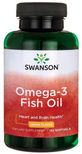 Swanson omega-3, smak cytrynowy, 150 kapsułek