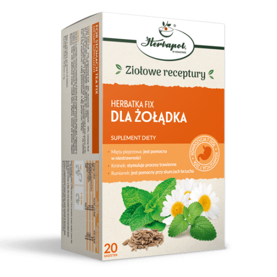 Herbapol kraków herbatka fix, dla żołądka, 20 saszetek