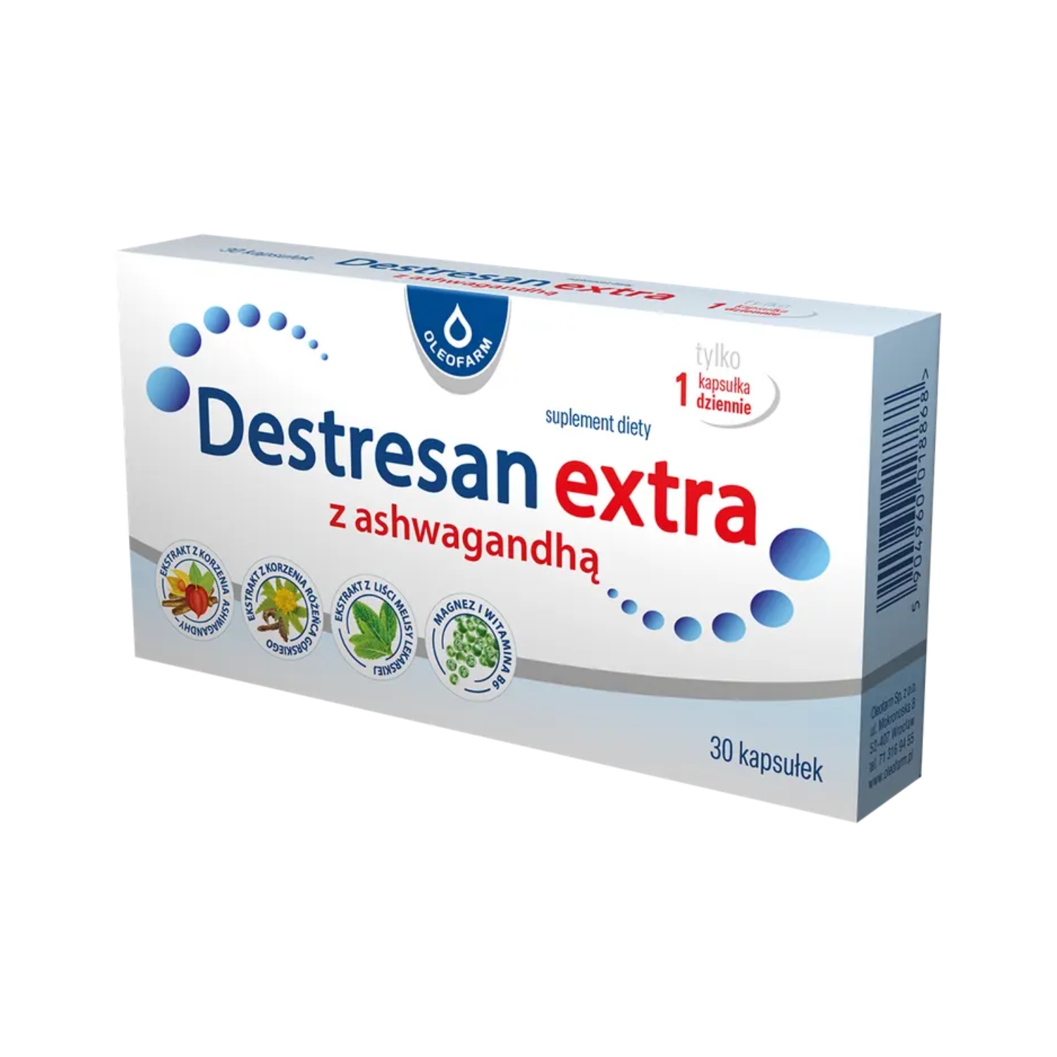 Destresan extra z ashwagandhą, 30 kapsułek