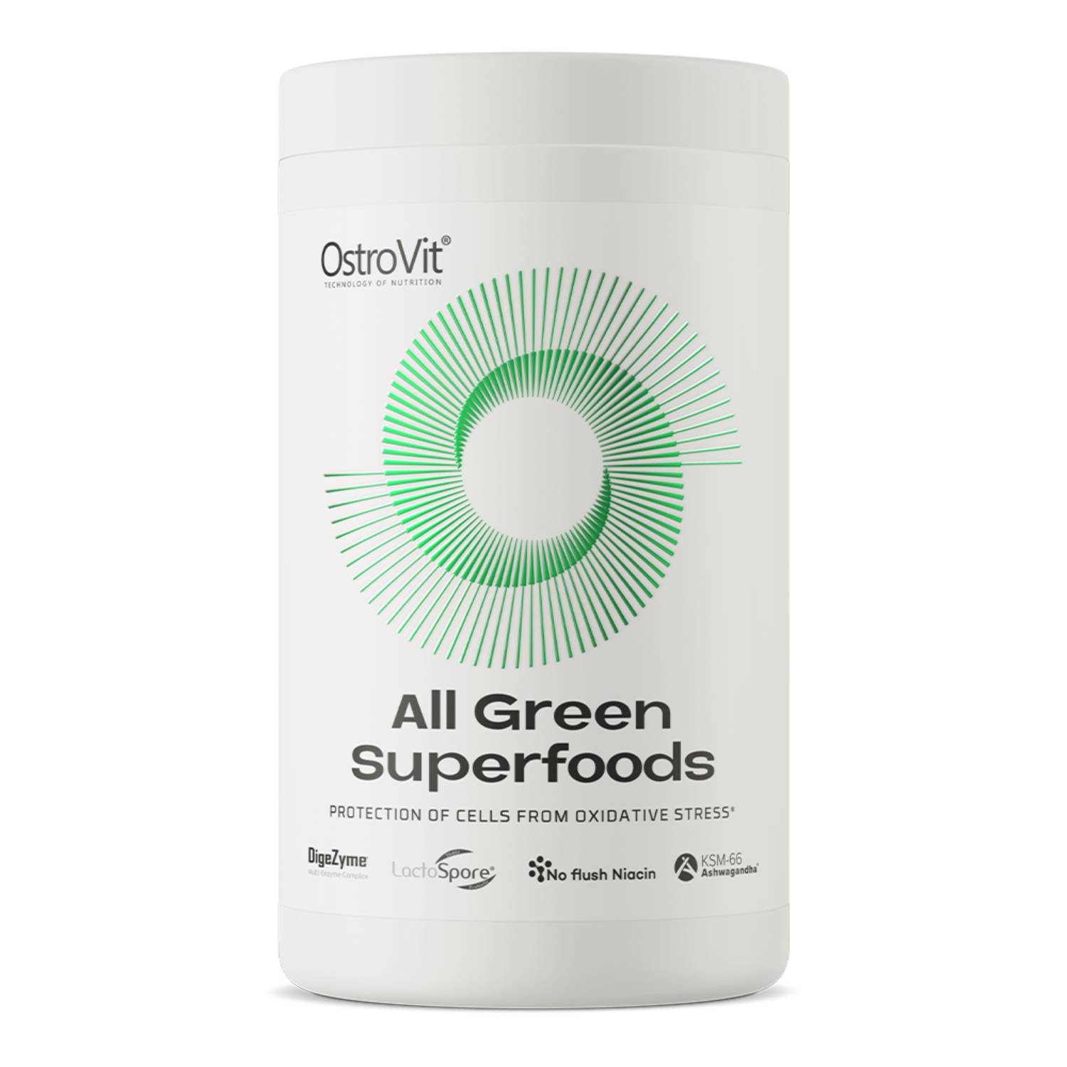 Ostrovit all green superfoods o smaku naturalnym, 345 g (data ważności: 21.05.2026)