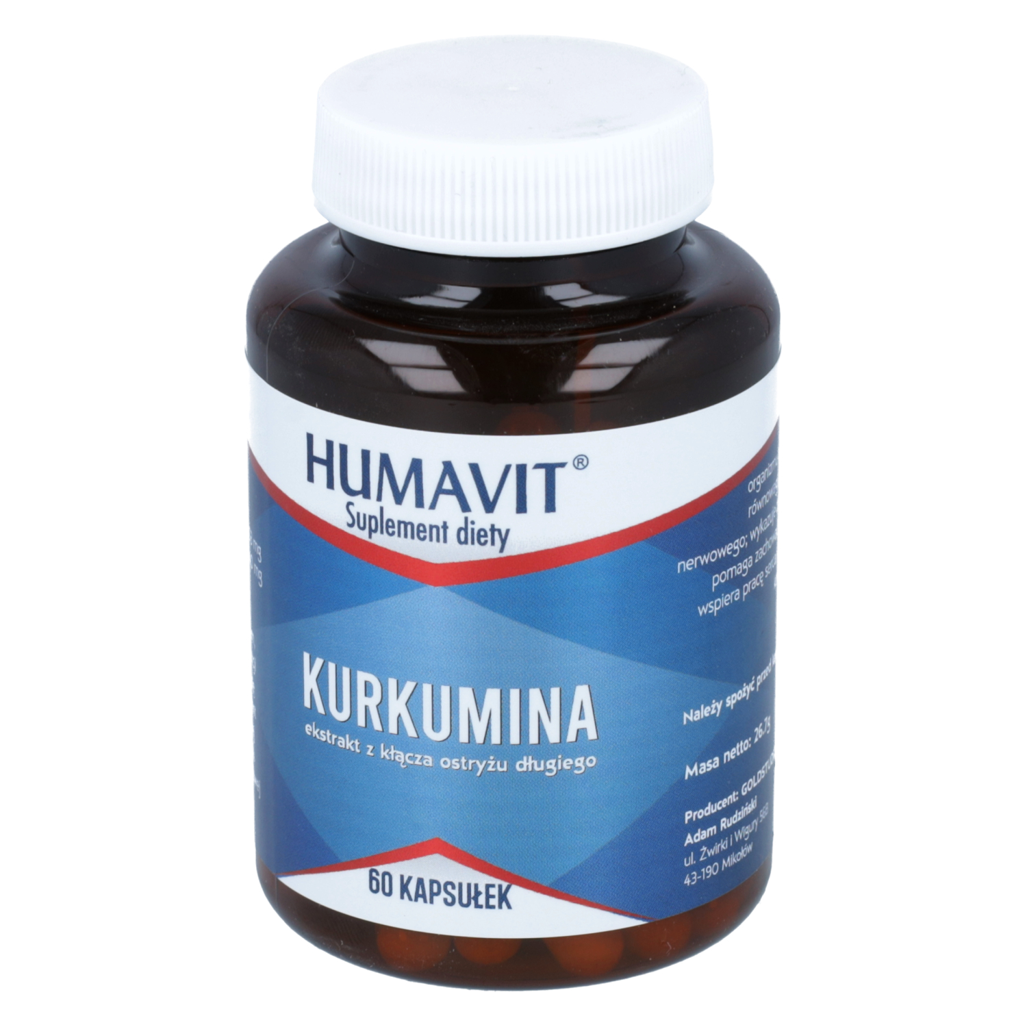 Humavit, kurkumina, 60 kapsułek