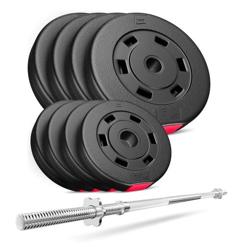 Kunststoff Hantelset 39 kg mit Langhantel