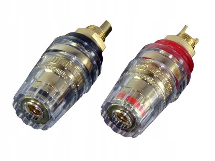 Gniazdo głośnikowe duże CZERWONE