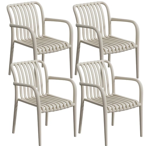 Sada 4 zahradních židlí Carisi béžové